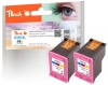 Peach Doppelpack Druckköpfe color kompatibel zu  HP No. 301XL c*2, D8J46AE