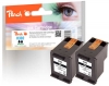 Peach Doppelpack Druckköpfe schwarz kompatibel zu  HP No. 302 bk*2, F6U66AE*2