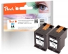 Peach Doppelpack Druckköpfe schwarz kompatibel zu  HP No. 62 bk*2, C2P04AE