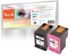 Peach Spar Pack Druckköpfe kompatibel zu  HP No. 62XL, C2P05AE, C2P07AE